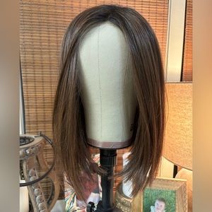 Belle Tress long bob wig brunette